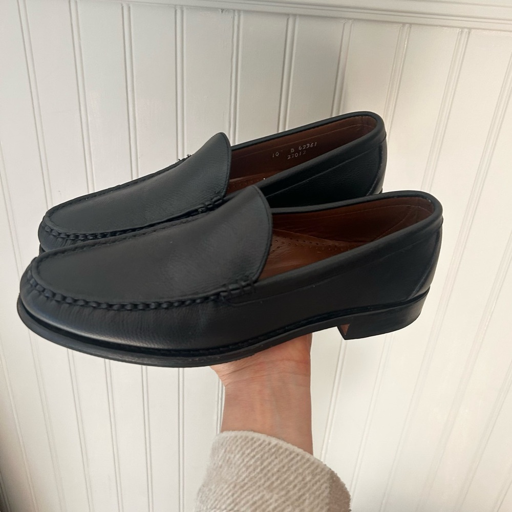 Allen Edmonds Black Leather Slip-On Penny Loafers